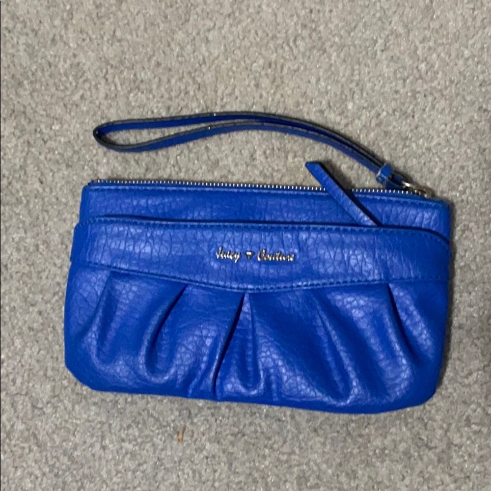 Juicy Couture blue wristlet/clutch